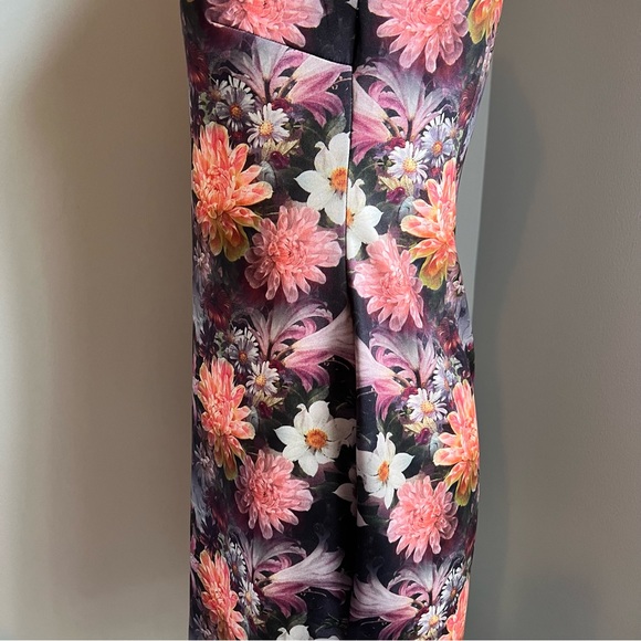 RM LL 6 Multicolor Floral Sleeveless Sheath Dress with Rear Zipper - Picture 11 of 15